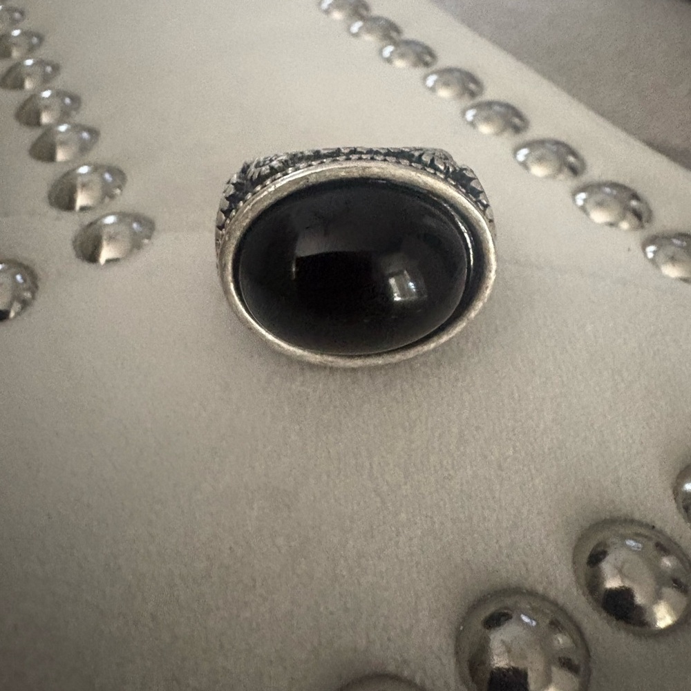 Sterling Silver Black Onyx Statement Ring - Women Jewelry